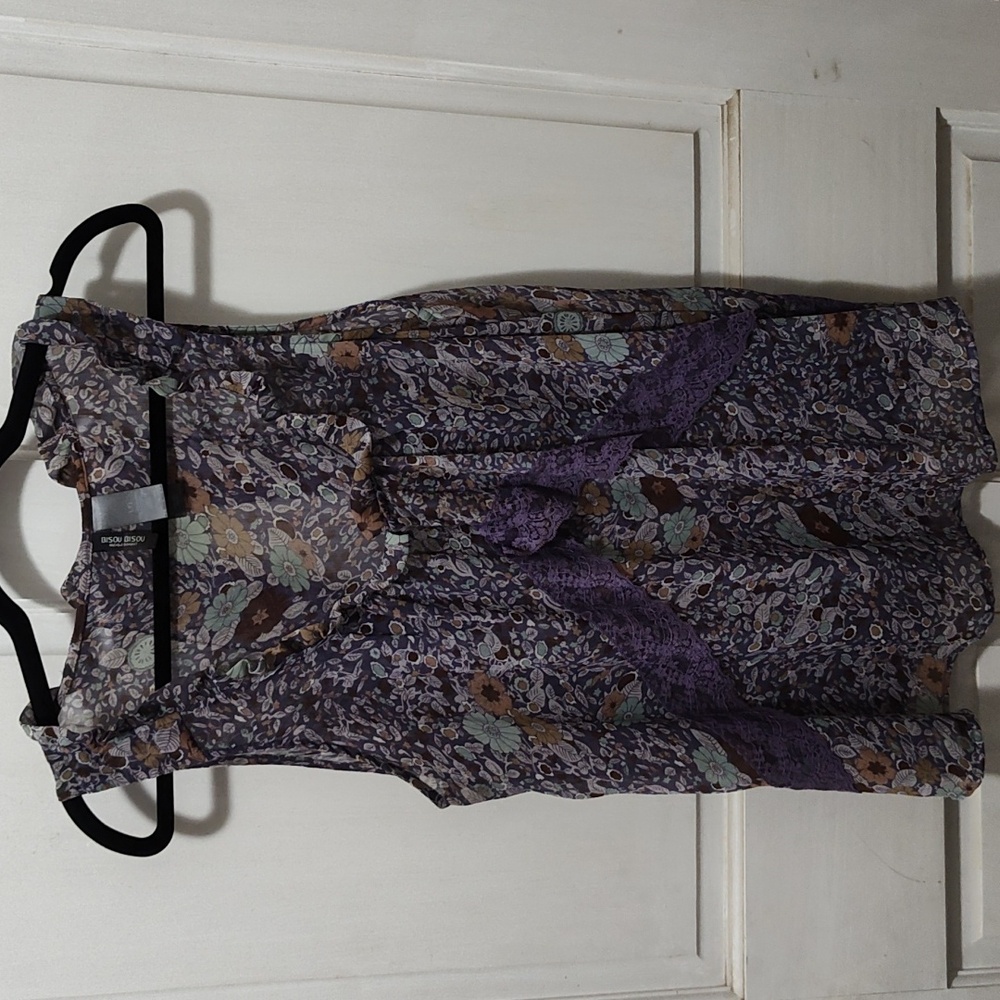 Tank top purple sheer
